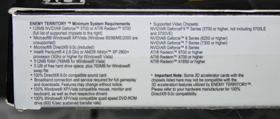 ENEMY TERRITORY QUAKE WARS PC Game  WIN XP/Vista v. 2007 - Image 3 of 4