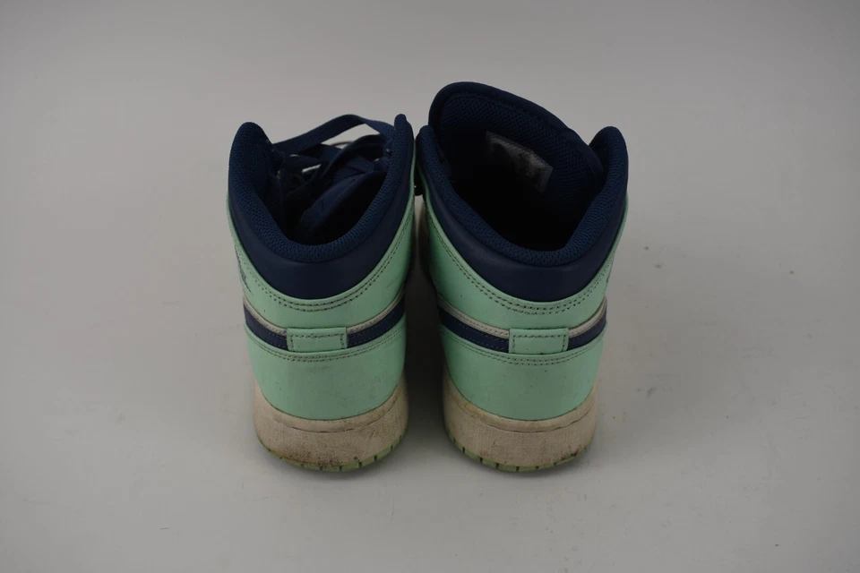 Jordan 1 Mid Mystic Azul Marino/Espuma Como Nueva 554725-413 Talla 4.5Y Mujer 6 Tenis Zapatos Foto 4 de 4