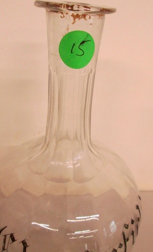 RARE ANTIQUE 1900'S CHESTERFIELD RIBBED LIQUOR BOTTLE/GRUEN WATCH CO. ESTATE #15 - Picture 2 of 7