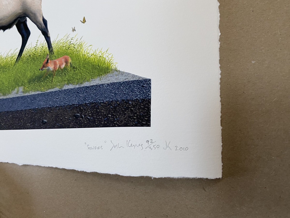 Josh Keyes FRENZY ジョシュ キース Banksy グラフィティ Speculative Paintings of a Graffiti-Covered Earth by Josh