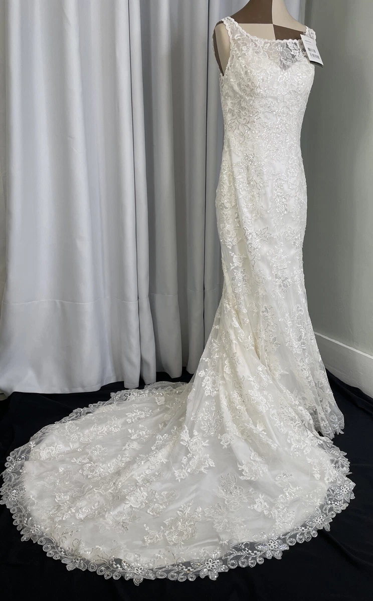 Ivory Scoop Neck Wedding Dresses for sale | eBay