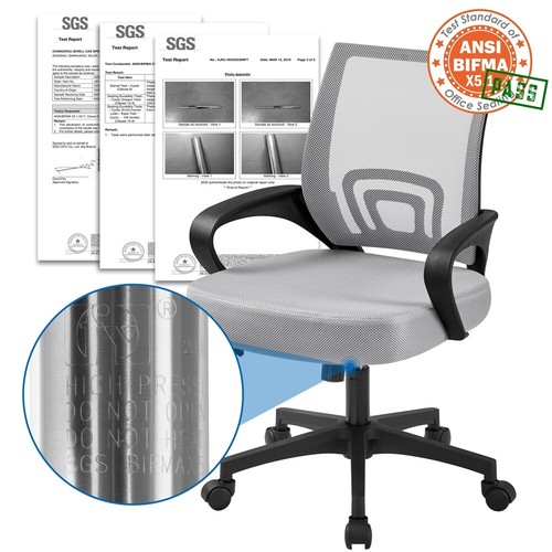 Office Desk Mesh Chair Ergonomic Computer Swivel Rolling Chair Adjustable Height - Picture 24 of 64