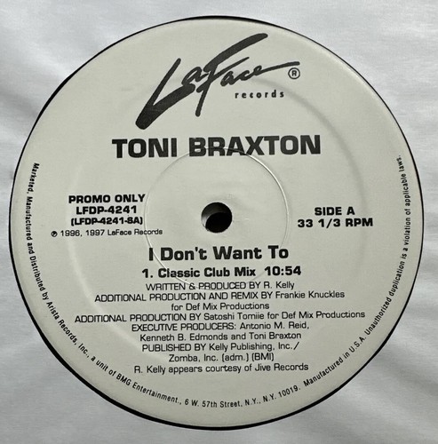 Toni Braxton - I Don't Want To/Un-Break My Heart 2x12” Vinyl VG + (S33) - Picture 4 of 10