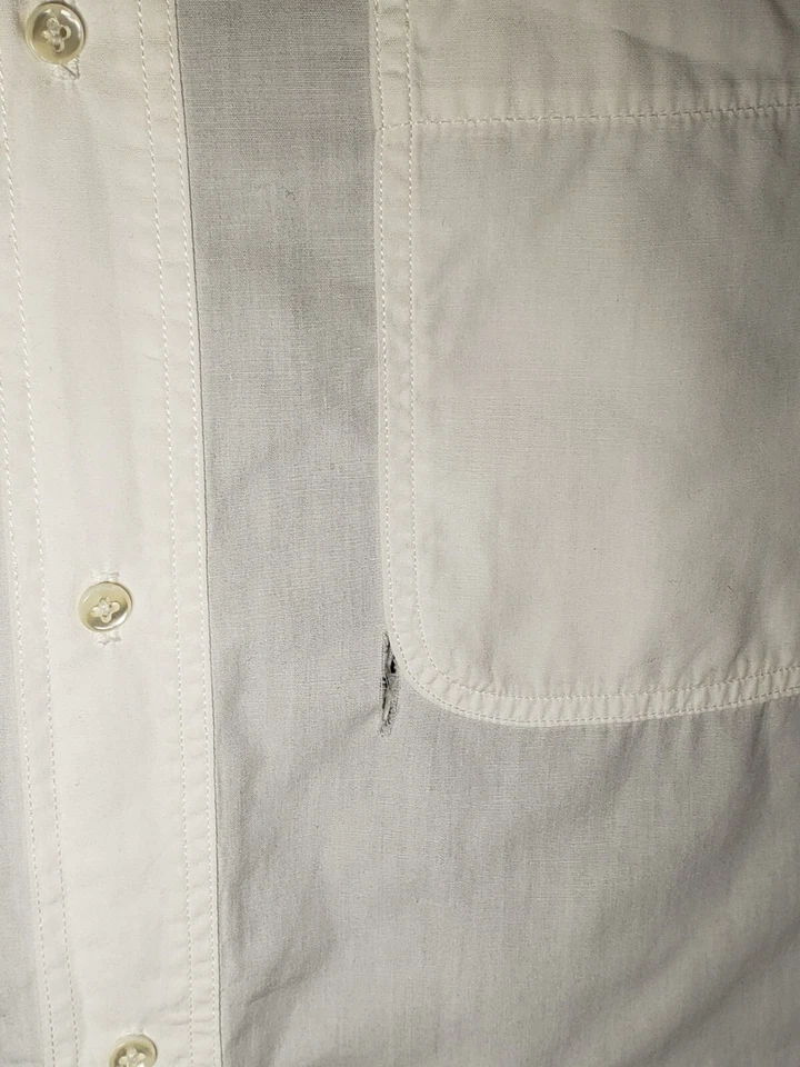 Camisa de vestir blanca Armani Jeans para hombre hecha en EE. UU. talla pequeña Foto 3 de 4