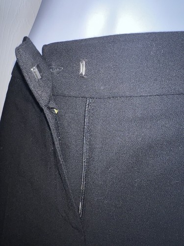 Nuevo con etiquetas Pantalones de vestir Marshall Fields para mujer 12 negros de lana pierna recta L - Imagen 10 de 11