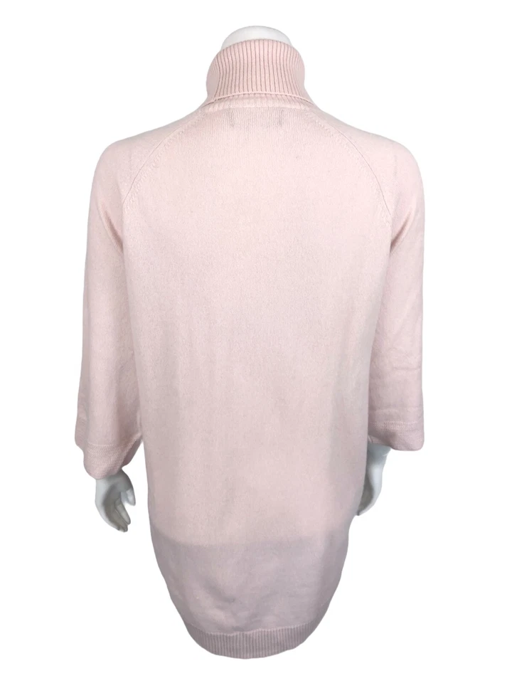 Soft by NAADAM 100% Cashmere Waffle Stitch Turtleneck Sweater Rose 1X Plus Size - Image 2 of 2