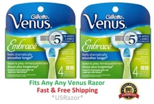 8 Gillette Venus Embrace Razor Blades Refills Cartridges Fit Olay Swirl Shaver 4