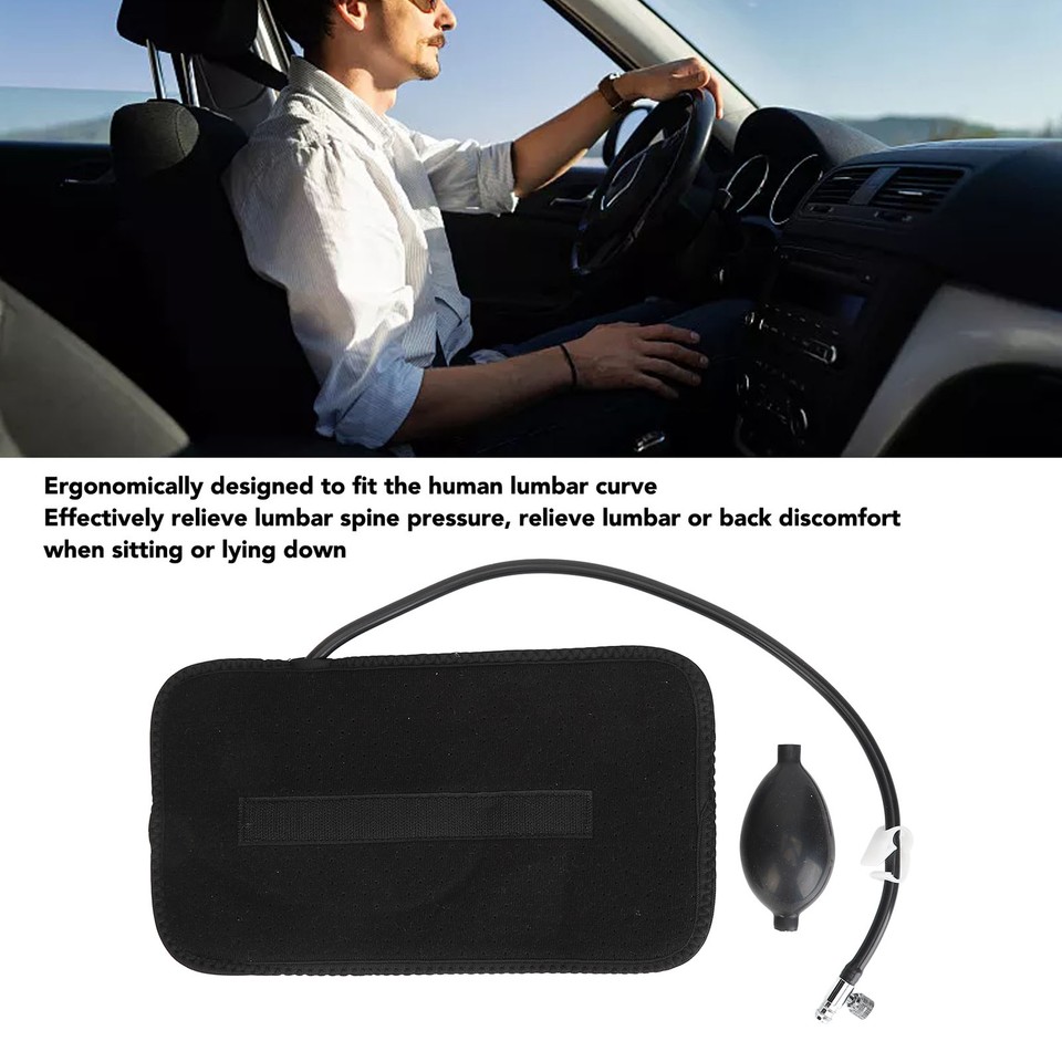 Inflatable Lumbar Support Pillow Ergonomic Design Lower Back Support