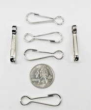 100 LARGE SILVER Spring Snap HOOKS 1-5/8" Long ~Lanyards/Crafts/Purses/Backpacks