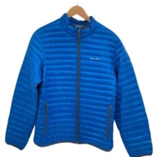 Eddie Bauer Jacket Down Puffer Travex Men Size XL Blue 700