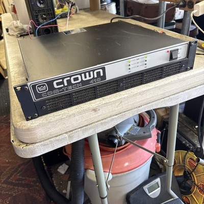 Crown COM-TECH 410 2-Channel Stereo Audio Amplifier TESTED & WORKING GOOD