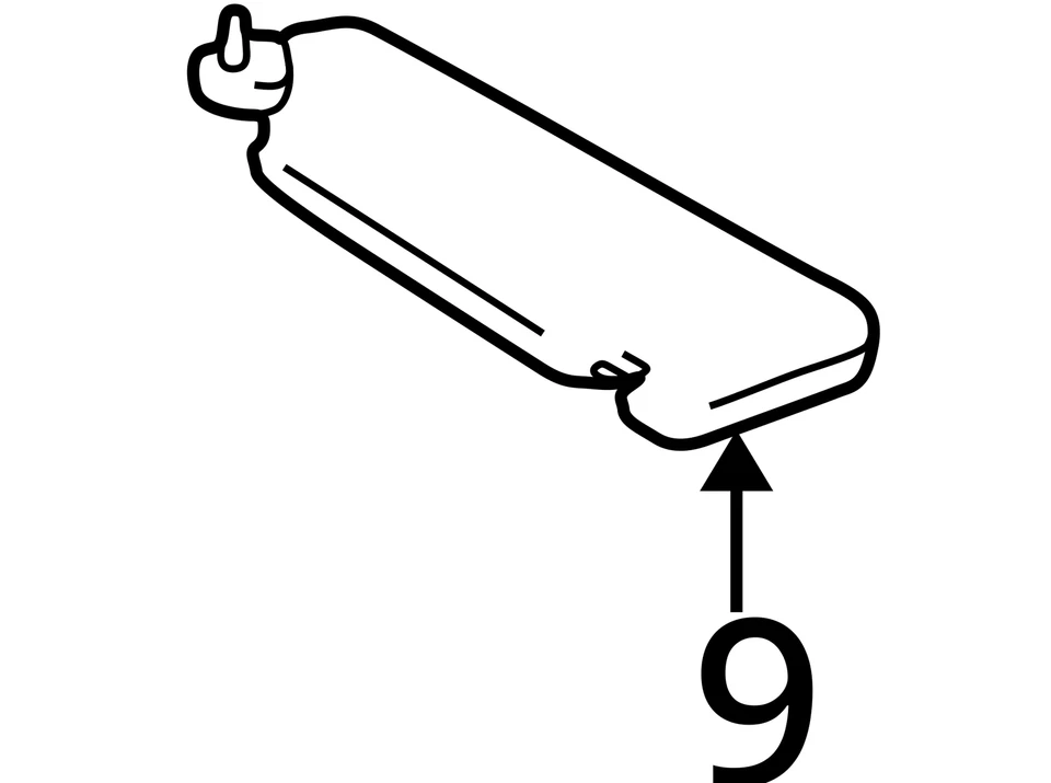 Espejo retrovisor derecho parasol para pasajero Lexus Rx300 2000-2000 J8FP3 Foto 4 de 4