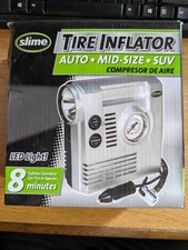Slime COMP03 TIRE  Inflator Air Compressor w/ Light 12V Portable Pump