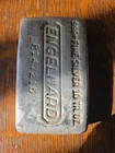 Vintage Engelhard Old Poured 10 oz .999 Fine Silver Waffle Back Bar #P147215