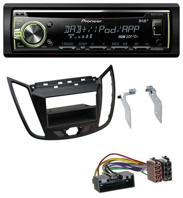Pioneer DAB USB MP3 AUX CD Autoradio für Ford C-Max Kuga matt schwarz - Bild 1 von 4