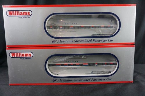 Williams by Bachmann Amtrak Silver Meteor 60' aluminio Streamliner 6265 y 6264 | Condition: New