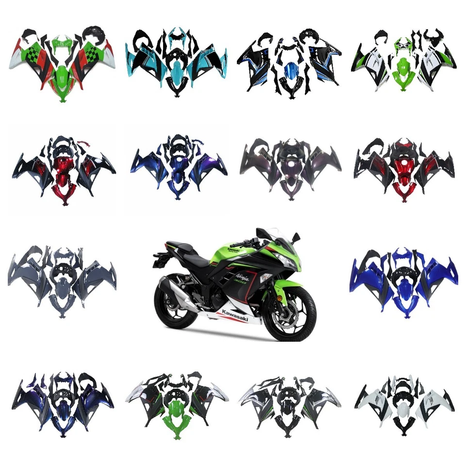 ABS Fairing Kit For Kawasaki EX300R Ninja 300 2013 - 2017 14 15 Plastic Bodywork — 第 2/4 张图片
