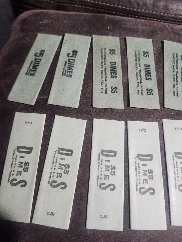 Vintage Dime Coin Wrappers. Lot Of 10