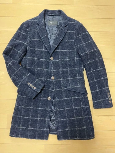 Cappotto Burberry Black Label Chester fodera trapuntata blu navy da uomo taglia S originale