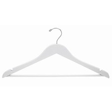 Only Hangers Petite White Wood Suit Hanger pack of 10