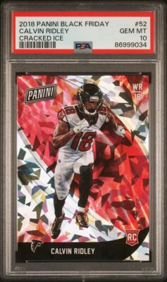 2018 Calvin Ridley Black Friday Cracked Ice RC #3/10 PSA 10 2018 Calvin Ridley Black Friday Cracked Ice RC #3/10 PSA 10