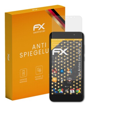 atFoliX 3x Displayfolie für Archos Core 50P Schutzfolie matt&stoßfest Folie