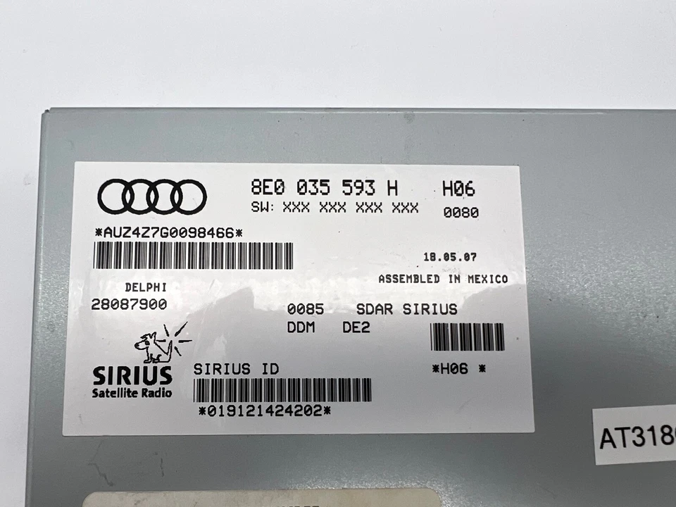 OEM 06-12 Volkswagen Passat Audi Sirius Satellite Radio Receiver Control Module - Image 2 of 4
