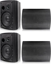 Herdio 4x 6.5" 800W Outdoor Bluetooth Speakers Waterproof Wall Mount Speaker