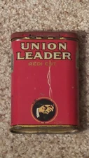Union Leader "Hand and Pipe" Pocket Tobacco Tin ~NICE ONE~