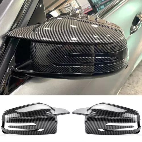 Carbon Fiber Rear View Side Mirror Cover Cap For Benz W176 W204 X204 W212 X156
