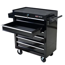 6 Drawers Rolling Tool Trolley Lockable Tool Storage Cabinet Tool Box Tool Chest