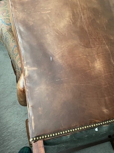 Vintage Ralph Lauren Wingback Leather Chair - Picture 9 of 12