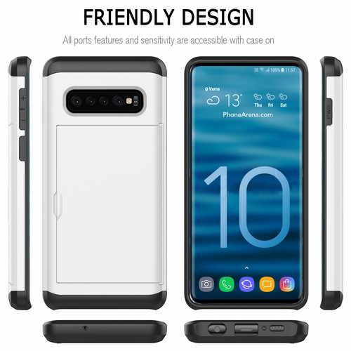 For Samsung S10 5G S10e S10 Plus Shockproof Hard Phone Case with Card Holder - Picture 88 of 89