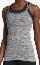 Nike Womens Tank M Grey Dry Knit Running Fitness Vest  831496-011