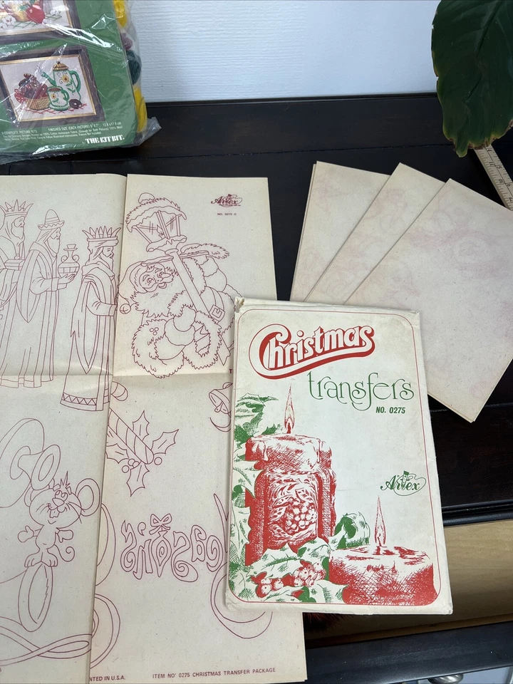 VTG Embroidery Cross Stitch Christmas Skeins Floss Lot MCM - Image 2 of 4