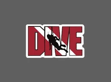 Dive Sticker Diver Scuba Waterproof Ocean Cave Gift NEW