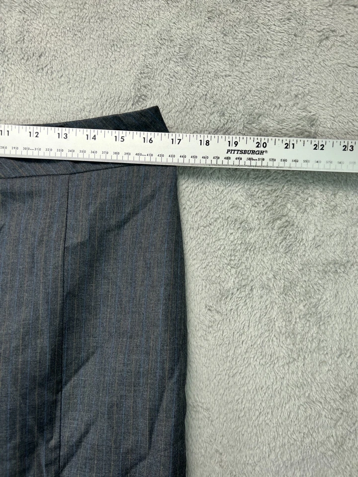 Merona Suit Skirt Womens 10 Gray Blue Pinstripe Wool Blend Lined Career Ladies - Image 2 of 4