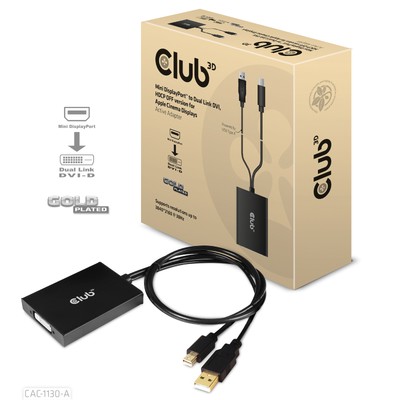 Club 3D aktiver Mini DisplayPort/DVI Adapter HDCP Off