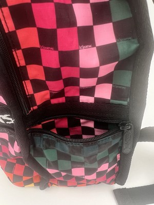 LeSportsac Backpack Rainbow Check HTF School Supplies Logo  display picture 1