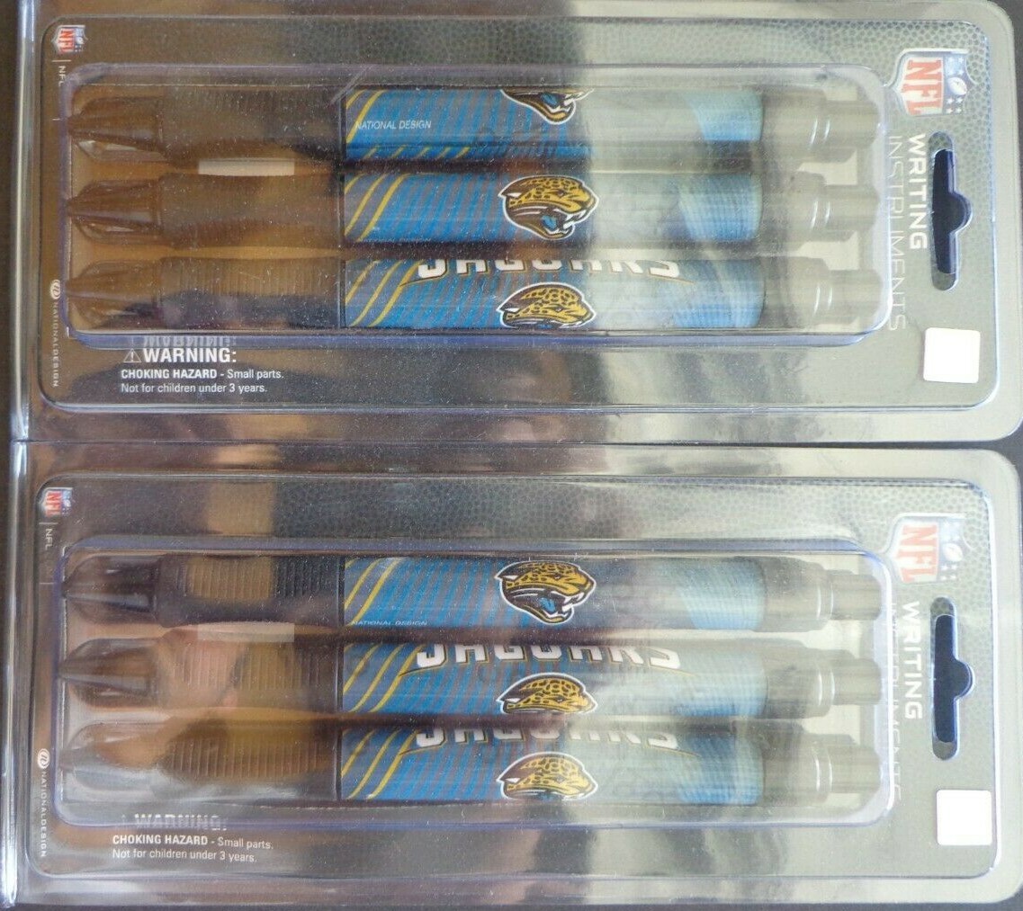 ( 6 PENS ) NFL Team Color Jacksonville Jaguars - Black Ink - Official ...