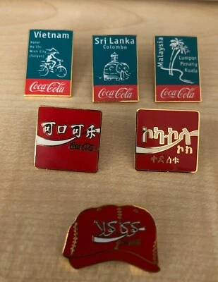 Coca-Cola Sammler-Set – Sprach- und Länderpins (6 Stück) - Bild 1 von 3