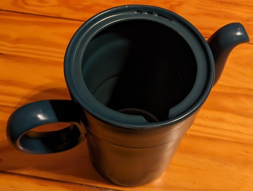 Vintage Bennington Pottery Pitcher 1774 Teal Colored, Beautiful Unique Piece - Picture 9 of 18
