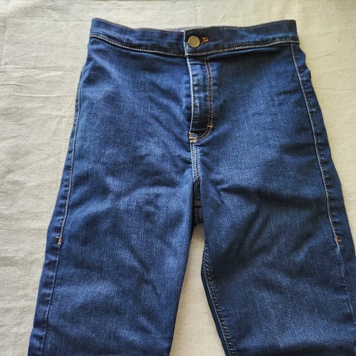 Topshop Jeans Womens 25x26* Dark Blue Denim Joni High Rise Skinny Ankle Stretch - Picture 2 of 13
