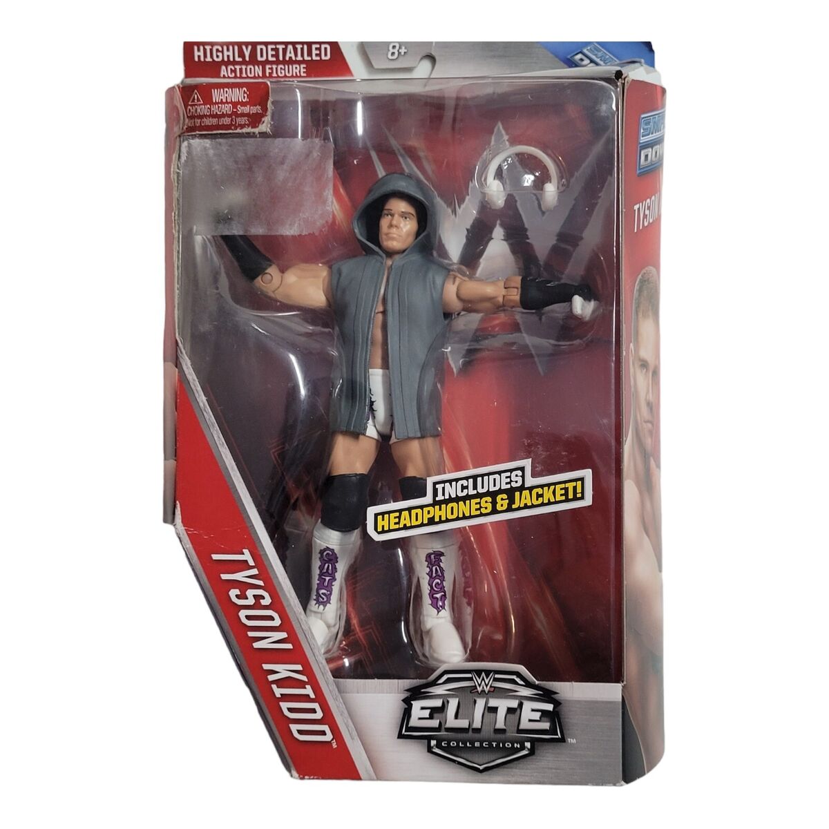 WWE Elite Tyson Kidd Figure Series 40 Headphone Jacket Smack Down Cats Facts New WWE Elite Tyson Kidd Figure Series 40 Headphone Jacket Smack Down Cats Facts New