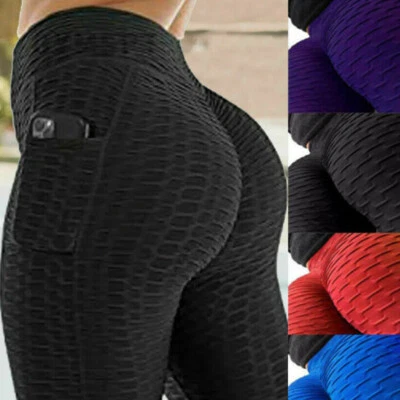 Anti Cellulite Yoga Hose Damen Leggings Kompression Push Up Fitness Gym Leggins# - Bild 1 von 4