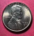 1955S US Choice Uncirculated LINCOLN Cent! "FULL RED" Old US Coin! San Francisco