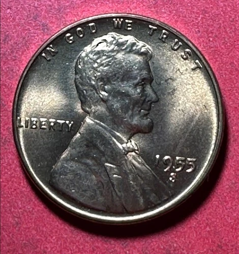 1955S US Choice Uncirculated LINCOLN Cent! "FULL RED" Old US Coin! San Francisco