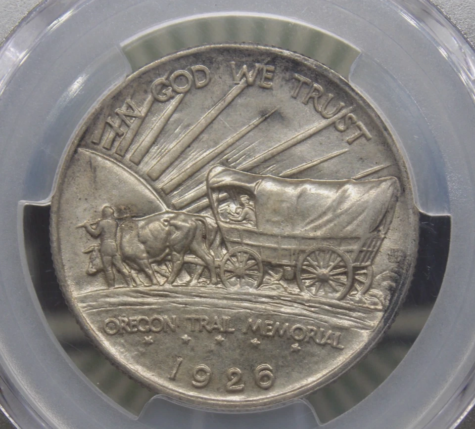 1926 "S" Commemorative *OREGON TRAIL* Half Dollar 50c PCGS MS65 #906 ECC&C, Inc. - Image 2 of 4