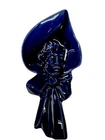 Vintage Blue McCoy Pottery Wall Pocket Vase Planter Lady in a Bonnet