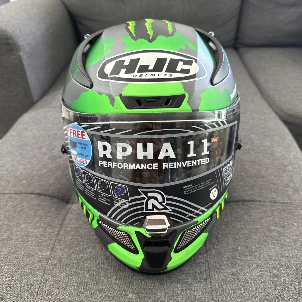 HJC RPHA 11 Pro MONSTER EDITION Motorcycle Helmet Size Large - New